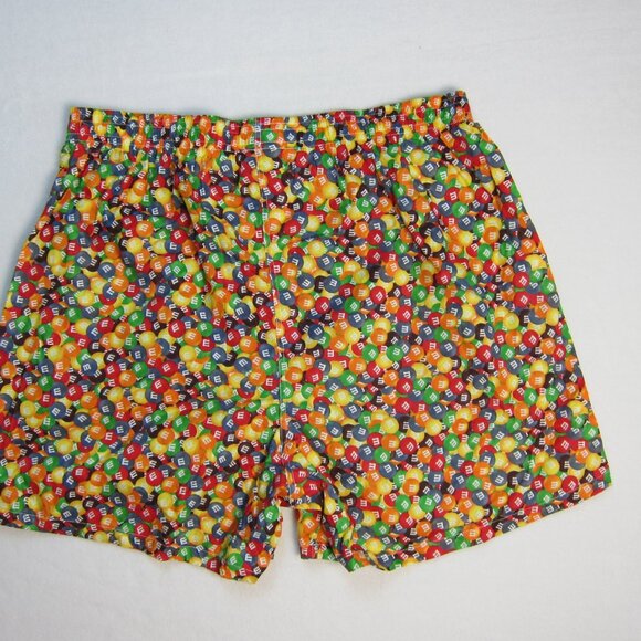 New. Men's M&M's Boxer Lightweight Poplin Lentil Print Multicolor Size XL - Picture 10 of 12